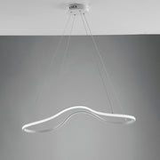 Lampadario in metallo e alluminio Bianco LED integrato 74x31x h150 cm