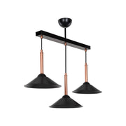 Lampada a sospensione Mandarin MDL4221 con paralumi metallo nero EFFEZ