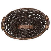 Cesta vimini noce ovale cm45/49x35h12