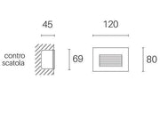 Incasso Dente 3W Led 3000K  linea spina  grafite