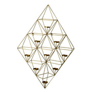 Portacandele metallo oro 9p cm62x92x18,7