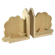 Reggilibri coppia in legno con albero cm19x17x19