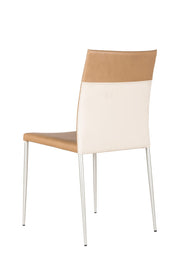 4x Sedia in similpelle marrone 41,5x485h cm