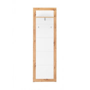 Pannello appendiabiti Wien 43 da ingresso rovere bianco