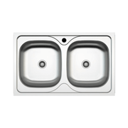 Lavello incasso cucina MP862V acciaio 86x50 cm due vasche EFFEZ