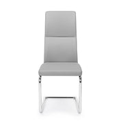 Sedia in ecopelle Grigio Chiaro THELMA 44x58x h104 cm