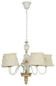 Lampadario in ferro e vetro cm 68 x 60 h