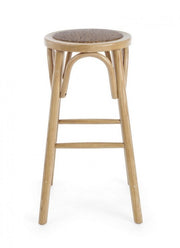 Sgabello bar in legno naturale stile rustico