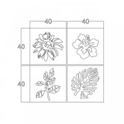 Decorazione murale nera astratto cm 40 x 40  x 4