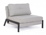 Divano letto salvaspazio un posto in tessuto Beige HAYDEN 95x96x h79 cm