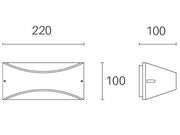 Applique 10W Led 4000K  linea lhasa  grafite